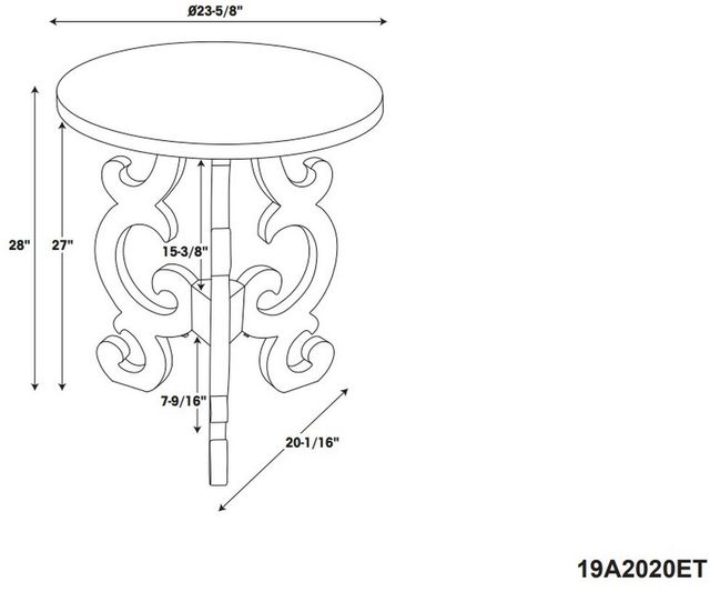 Powell® Renck White End Table-2