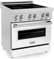 ZLINE 30" Stainless Steel Pro Style Induction Range with White Matte Door-1