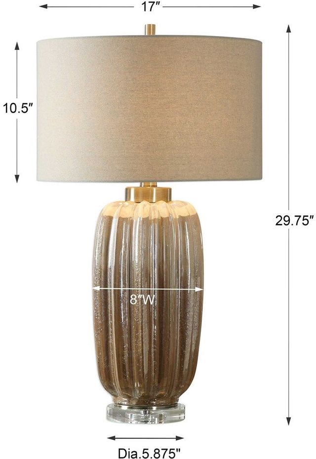 Uttermost® Gistova Ivory/Rust Brown Table Lamp-2