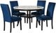 New Classic® Home Furnishings Celeste 5-Piece Blue/Espresso Dining Table Set-0