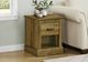 Monarch Specialties Inc. Dark Brown 21" Knotty Oak Accent Table with 1 Drawer-1