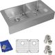 Elkay Crosstown® 5-Piece Polished Satin 35-7/8" x 20-1/4" x 9" 60/40 Double Bowl Farmhouse Sink Set-0