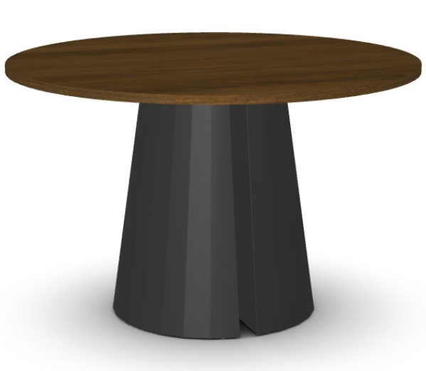 Amisco Customizable Gemma Walnut Veneer 48'' Bar Height Round Table