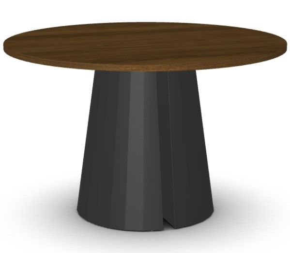 Amisco Customizable Gemma Walnut Veneer 48'' Bar Height Round Table-0