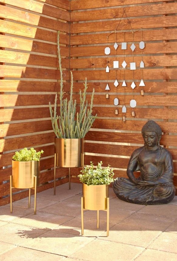 Deco Marche 3-Piece Gold Planter Set-2