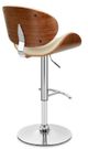 Armen Living Naples Cream/Walnut Adjustable Bar Stool-3