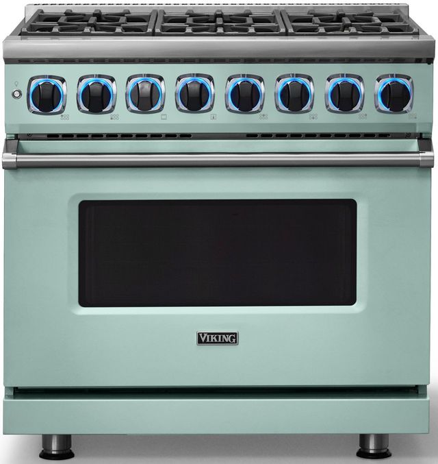 Viking® 7 Series 36" Splash Pro Style Dual Fuel Range-3