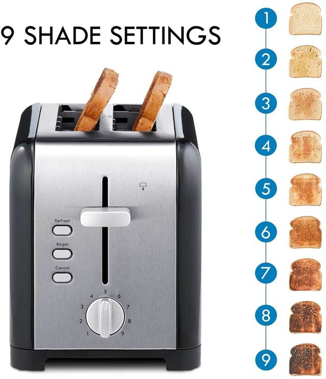 Kenmore® 2 Slice Black and Stainless Steel Toaster-3