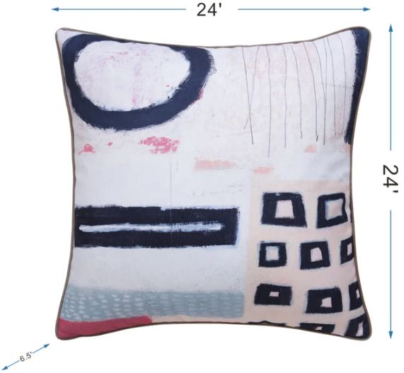 Stylecraft Norman Wyatt Home Black/White Geometric Designer Pillow-2