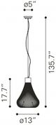 Zuo® Interstellar Black Ceiling Lamp-3