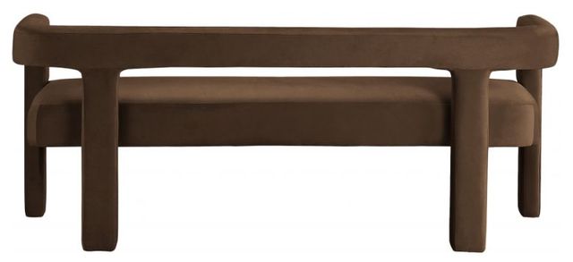 Meridian Furniture Athena Brown Velvet Upholstered Bench-2