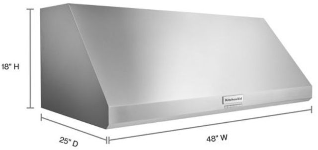 KitchenAid® 48" Stainless Steel Wall Hood-5
