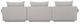Moe's Home Collection Rosello 3-Piece Light Grey Modular Sectional Sofa-4