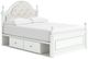 Signature Design by Ashley® Maylilly White Full Upholstered Panel Storage Bed-0