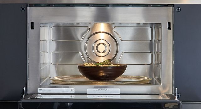 Wolf® M Series Professional 1.6 Cu. Ft. Stainless Steel Built-In Drop-Down Door Microwave Oven-1