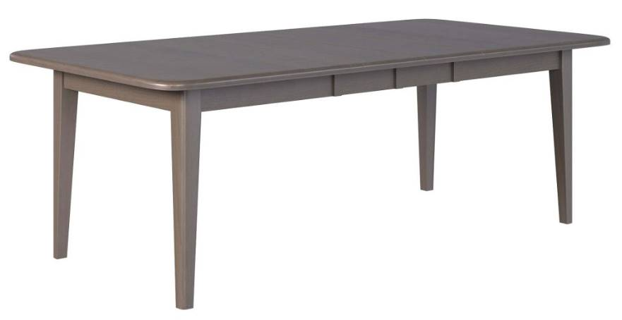 Country View Woodworking Customizable Ithaca 88" Red Oak Top Dining Table with 2-Leaves and Brown Maple Legs