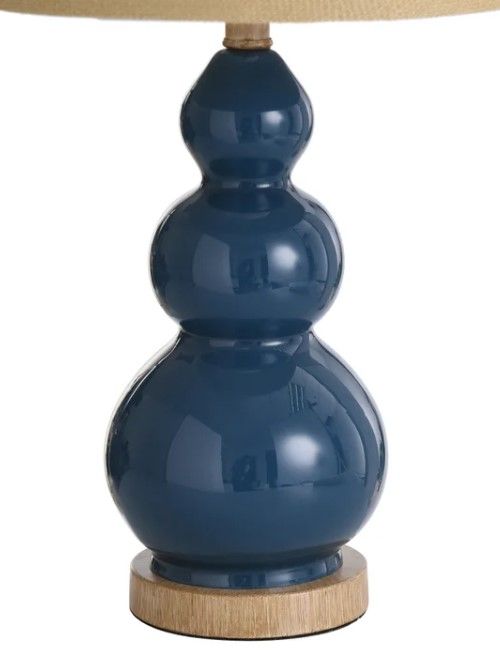 Stylecraft Blue Glass Table Lamp-2