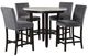 New Classic® Home Furnishings Celeste 5-Piece Espresso/Gray Counter Dining Table Set-0
