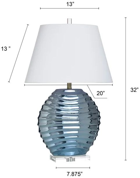 Stylecraft Kozen Blue Table Lamp-2