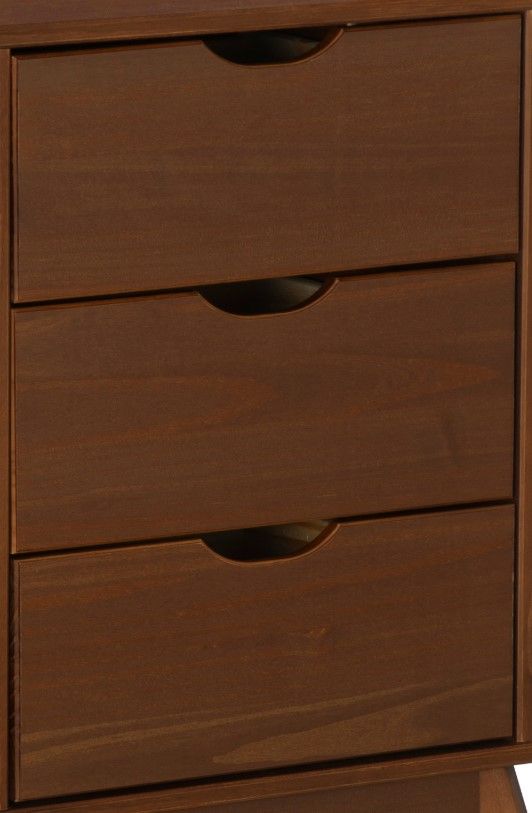 Powell® Portix Walnut 3-Drawer Nightstand-1