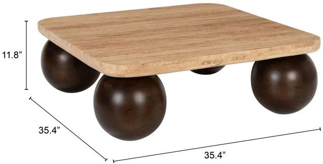 Zuo® Modern Camakit Natural/Brown Coffee Table -1