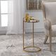 Uttermost® Cailin Mirrored Accent Table with Gold Base-1