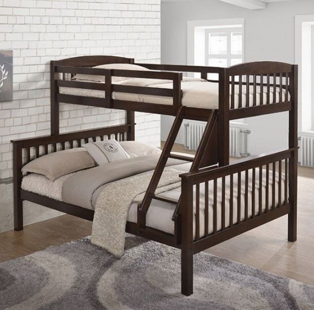 Furniture of America® Brookings Dark Cherry Twin/Full Bunk Bed-1