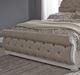 Liberty Furniture Abbey Park Antique White/Weathered Brown California King Upholstered Sleigh Bed-4