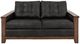 International Furniture Direct Walnut Black Loveseat-1