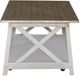 Liberty Furniture Laurel Bluff Antique White Regular Cocktail Table with Dust Grey Top-2
