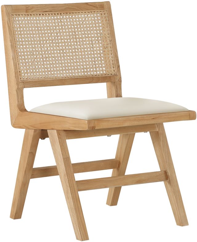 Meridian Furniture Abby Cream/Natural Dining Side Chair-0