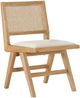 Meridian Furniture Abby Cream/Natural Dining Side Chair-0