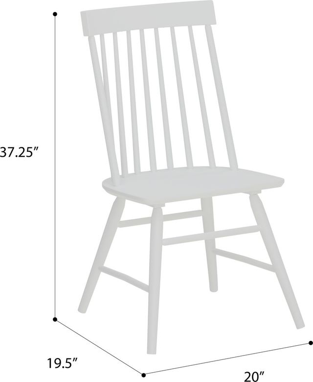 Emerald Home Midland 2-Piece White Dining Chair Set-2