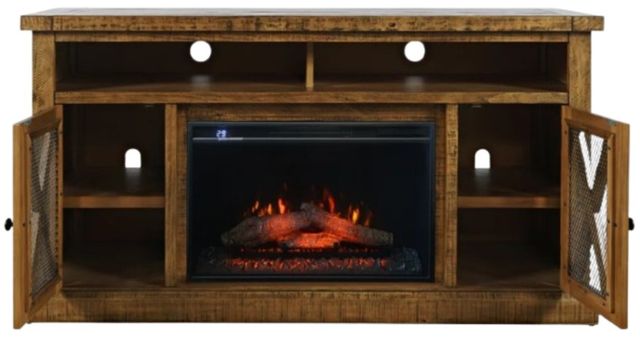 Jofran Inc. Telluride Gold Electric Fireplace with Logset-4