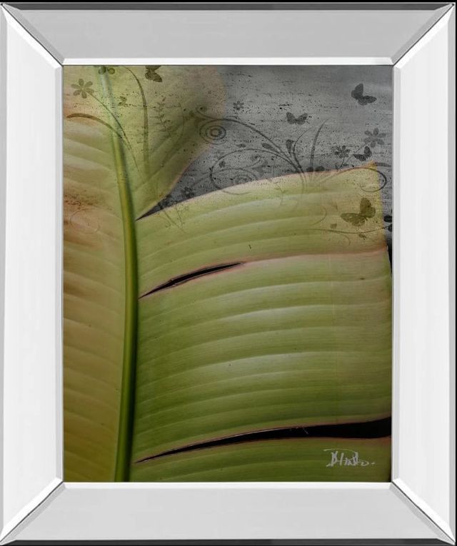 Classy Art Butterfly Palm II by Patricia Pinto Mirror Framed Wall Art-0