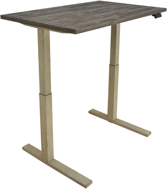 Coaster® Myers Weathered Pine And Antique Ivory Adjustable Height Standing Desk-0