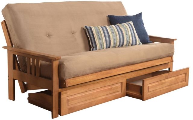 Kodiak Furniture Monterey Suede Peat/Butternut Full Storage Futon with Mattress-0