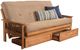 Kodiak Furniture Monterey Suede Peat/Butternut Full Storage Futon with Mattress-0