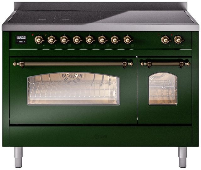 Ilve® Nostalgie II Series 48" Emerald Green Pro Style Induction Range-0