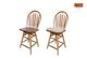 Allwood Furniture Group #53 24" Solid Oak Straight Leg Bar Stool with Pad-1