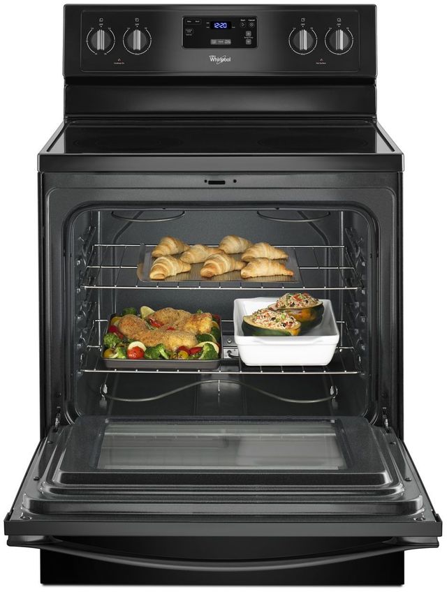 Whirlpool® 29.88" Black Free Standing Electric Range-2