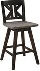 Mazin Furniture Amsonia Black/Distressed Gray Swivel Counter Chair-0