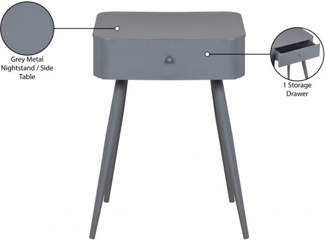 Meridian Furniture Rylan Gray Nightstand-3
