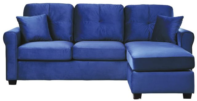 Mazin Furniture Monty 2-Piece Navy Reversible Sofa Chaise Sectional-2