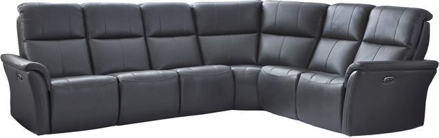 Elran Amelia 6-Piece Dark Gray Manual Reclining Sectional