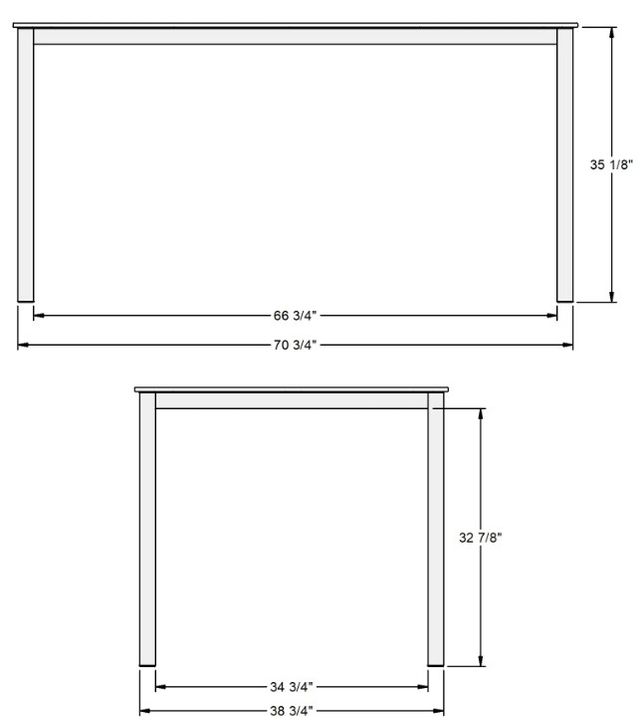 Amisco Customizable Bennington 36" Counter Table-1