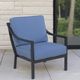 GatherCraft Charlotte Baltic Brown/Splendor Denim Aluminum Outdoor Club Chair-5