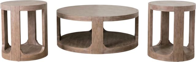 Liberty Furniture South Bend 3-Piece Burnished Clay Round Occasional Table Set-0