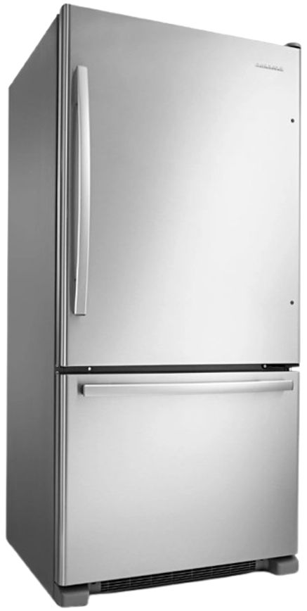 Amana® 33". 22.1 Cu. Ft. Stainless Steel Bottom Freezer Refrigerator with EasyFreezer™ Pull-Out Drawer-2