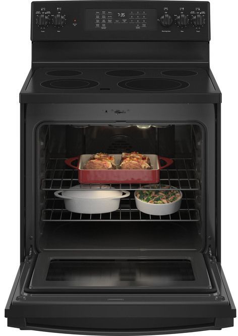 GE® 30" Black Free Standing Electric Range-2